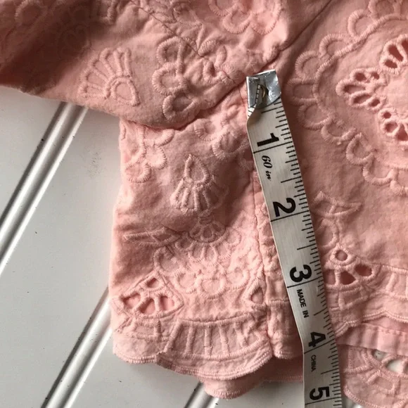 J. Crew eyelet shorts paper bag pink high waist pleated - Picture 6 of 9